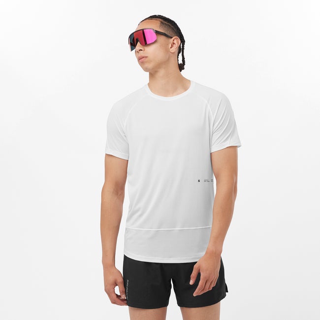 Cross Run Graphic Men s Short Sleeve T Shirt Salomon