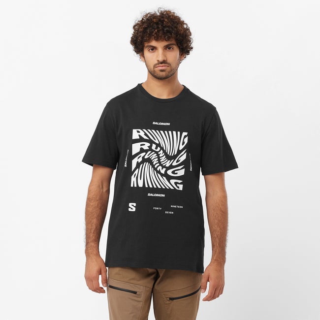 Running Graphic Men s Short Sleeve T Shirt Salomon