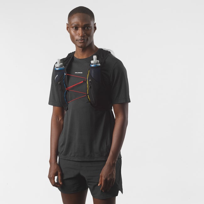 SALOMON ADVSKIN12 XSサイズ ADV SKIN 12 RACE FLAG Unisex Running Vest with flasks