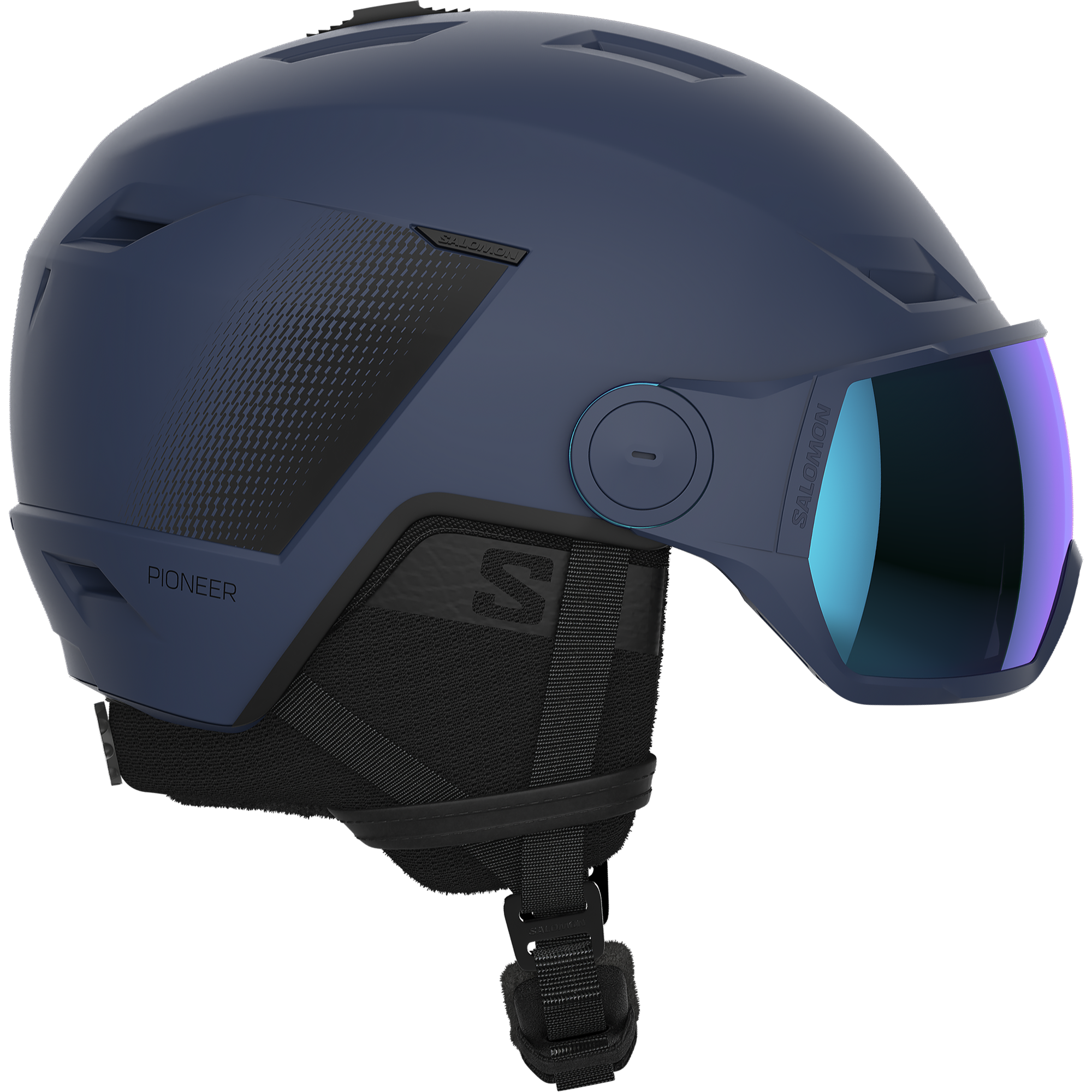 SALOMON PIONEER LT VISOR Lサイズ （BLACK） Salomon Pioneer LT Visor visor helmet Black | Snowinn