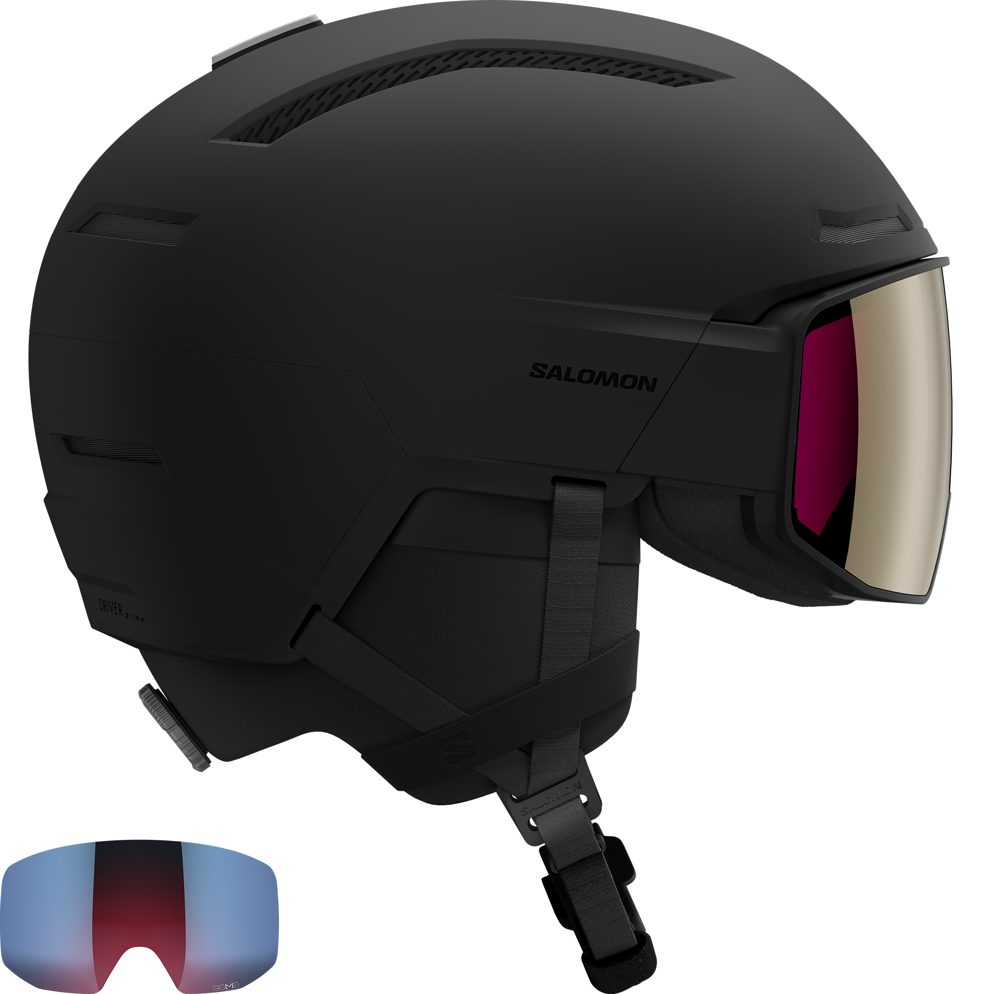 SALOMON PIONEER LT VISOR SIGMA ブラック L Salomon Pioneer LT Visor visor helmet Black | Snowinn