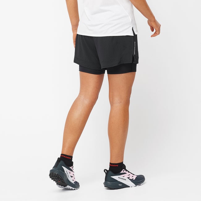 SALOMON SENSE 2IN1 SHORTS ディープブラック（未使用） Salomon SENSE AERO 2IN1 SHORTS M - Top4Running.com