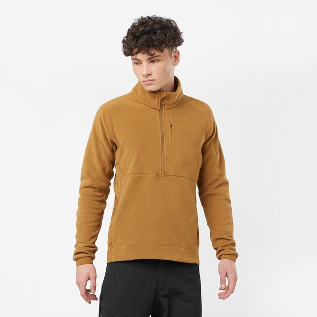 Mens micro online fleece half zip