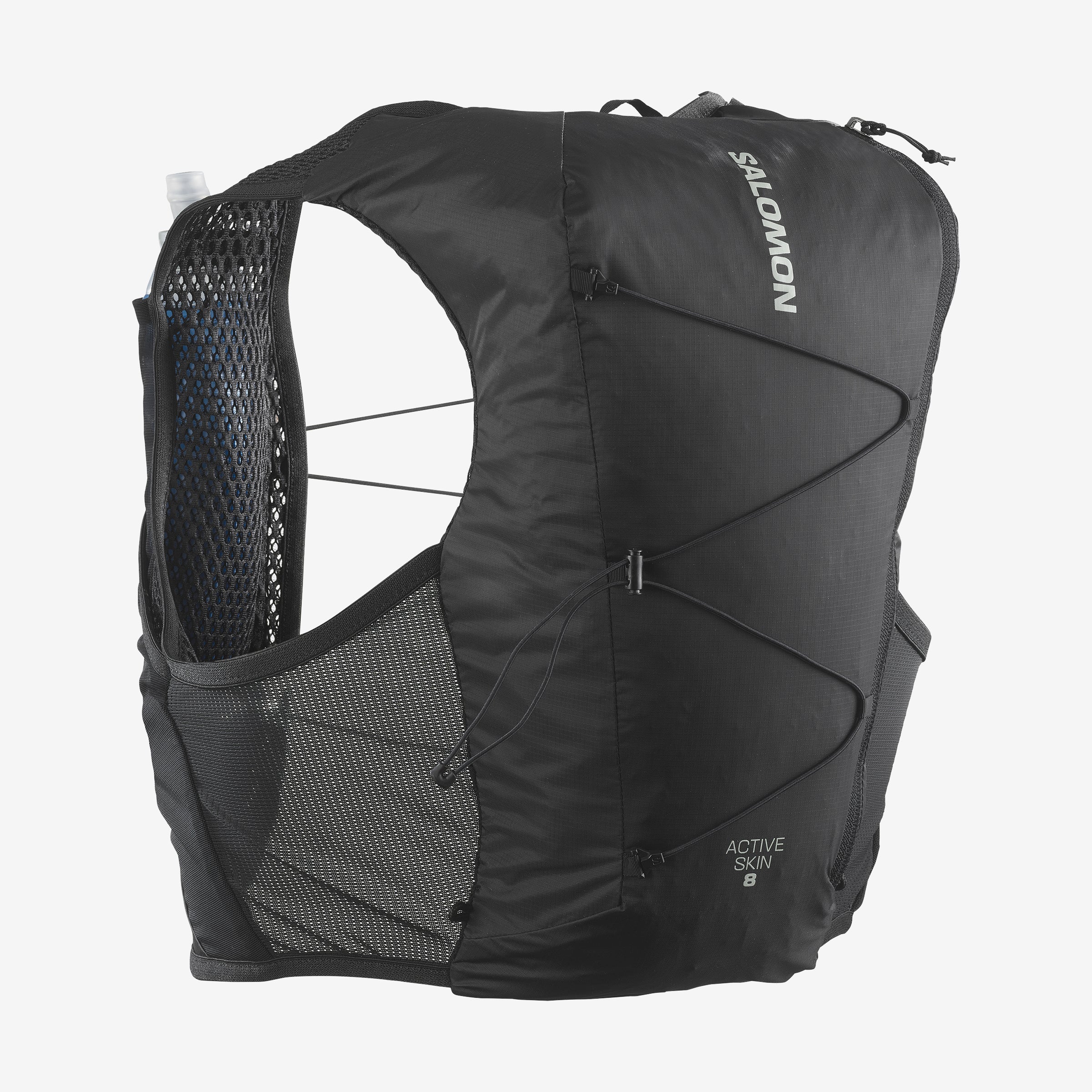 Salomon 8W ACTIVE SKIN ブラックXS ACTIVE SKIN 8 Unisex Running Vest with flasks included | Salomon