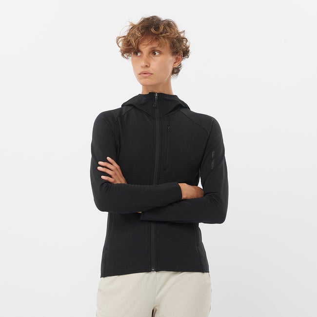【現品限り一斉値下げ！】 Essential Salomon | Hoodie Jacket Midlayer Women's - Lightwarm ウォーキング・ランニングウェア