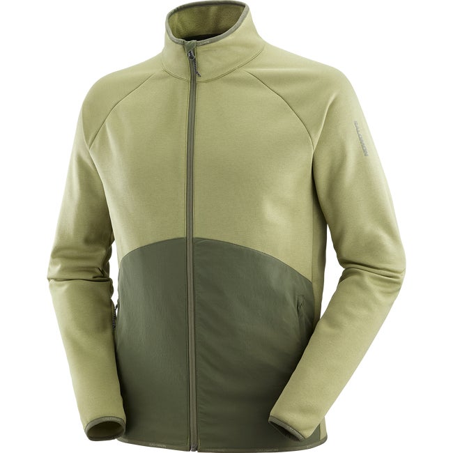 【SALOMON】◆UNI Fleece Bomber Jacket Khaki◆LC2577600◆ ESSENTIAL WARM Men's Full Zip Midlayer Jacket | Salomon