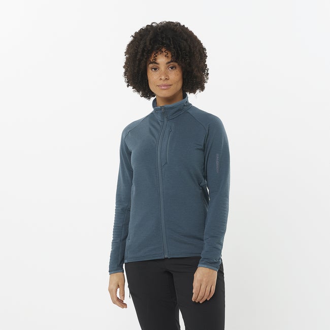 SALOMONサロモンessential light warm hooded M ESSENTIAL LIGHTWARM Women's Midlayer Jacket Hoodie | Salomon