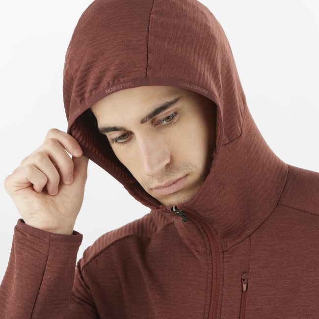 ESSENTIAL LIGHTWARM Men's Midlayer Jacket with hood | Salomon