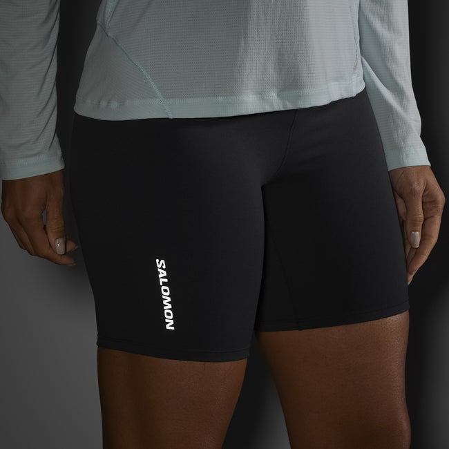 パンツ Salomon Chronowave short leggings WLC2801900 S251002RLS31_PA Salomon Womens CROSS RUN SHORT TIGHTS DEEP BLACK - Paragon