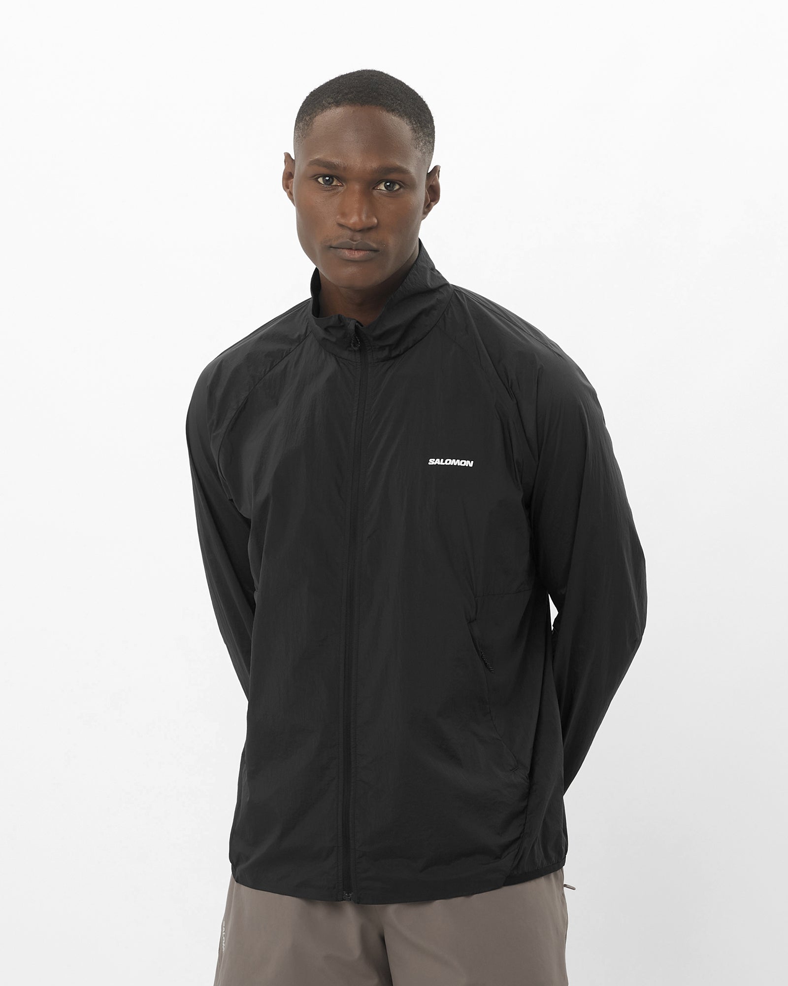 SALOMON ウィンドジャケット ブラック SHAKEout FLY Men's Wind Jacket | Salomon