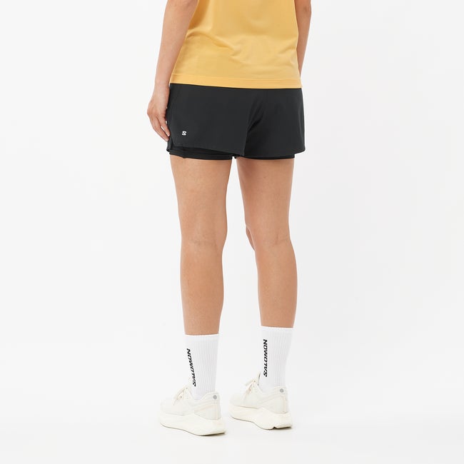【SALOMON】 Shakeout Core Short Tights 6 Inch W /追跡付 Salomon Shakeout 6in Short Tight - Women's - Clothing