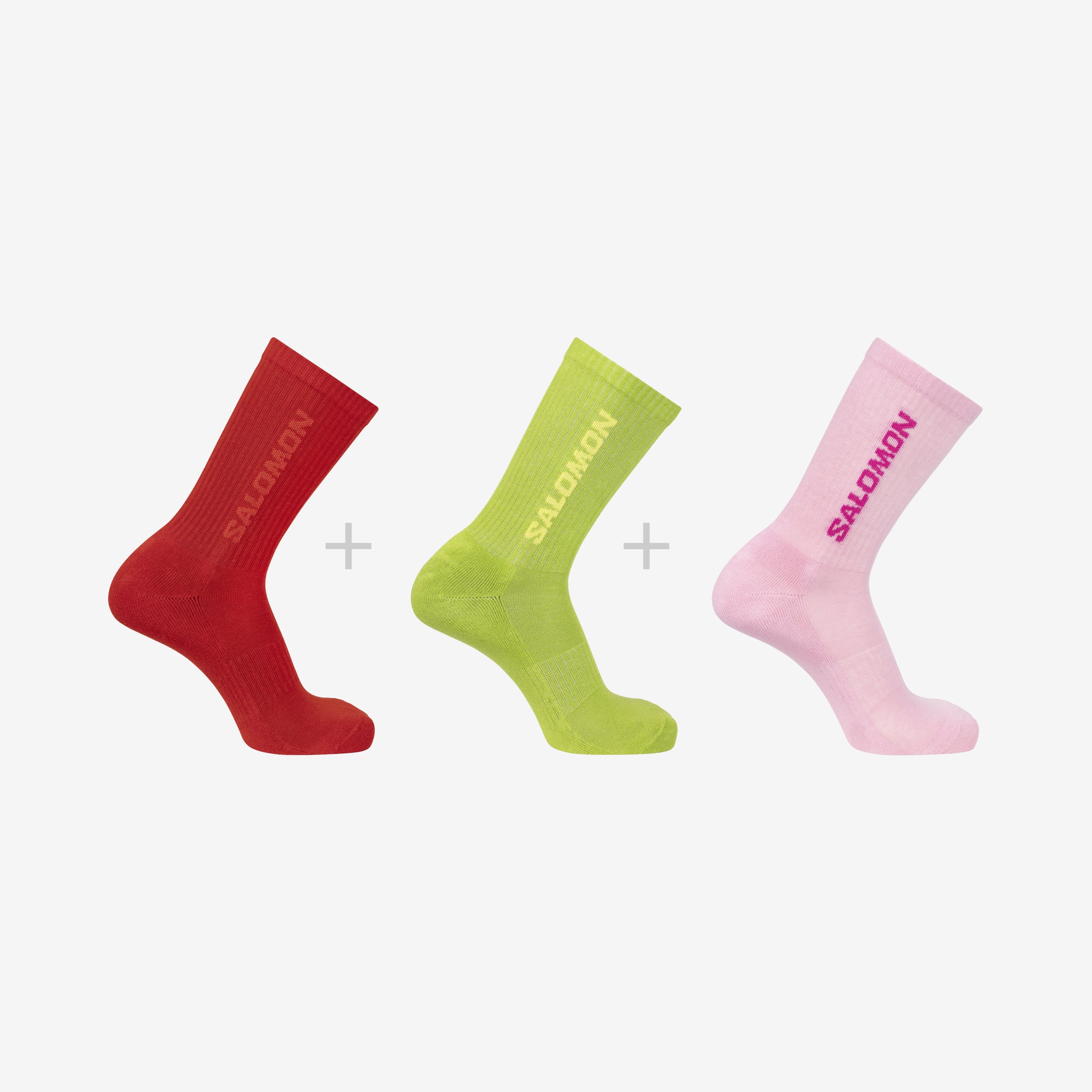 ●SALOMON● 25SS PRIMARY CREW SOCKS 3点セット EVERYDAY CREW 3-PACK Unisex Socks | Salomon