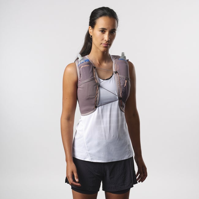 Active Skin 4 Veste d hydratation de running pour femme avec flasks incluses Salomon