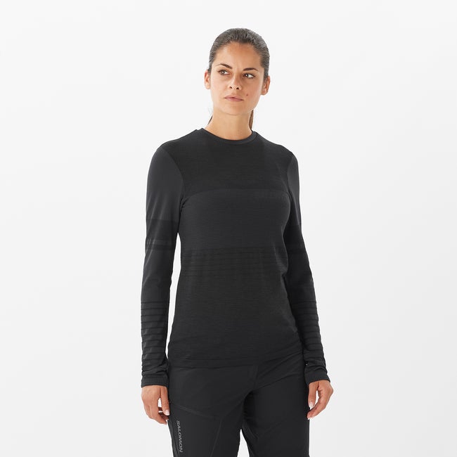 salomon ESSENTIAL WOOL Première couche à manches longues pour femme