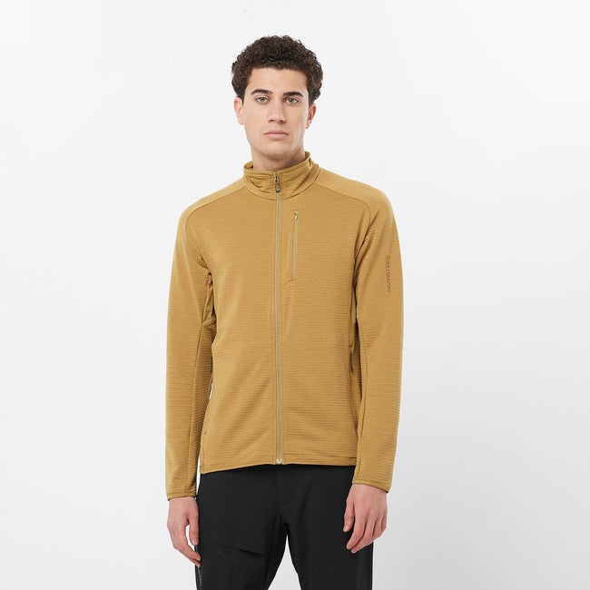salomon ESSENTIAL LIGHTWARM Couche intermédiaire entièrement zippée pour homme