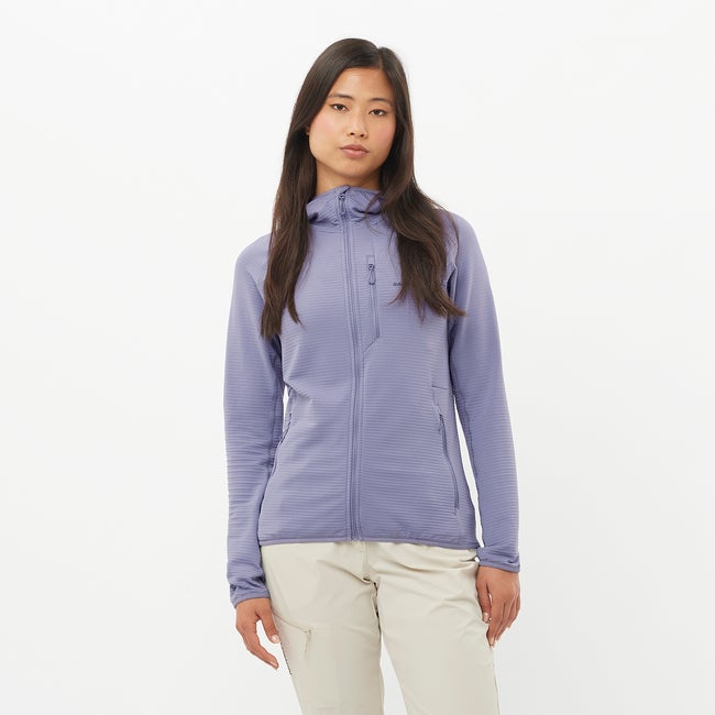 salomon ESSENTIAL LIGHTWARM Couche intermédiaire à capuche pour femme