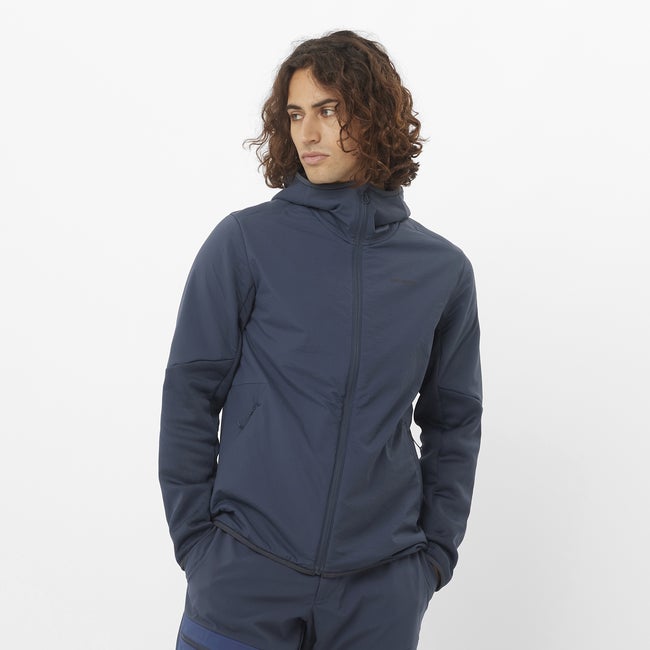 salomon OUTLINE WARM HYBRID Couche intermédiaire à capuche pour homme