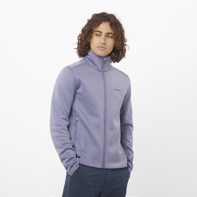 salomon OUTLINE WARM Couche intermédiaire entièrement zippée pour homme